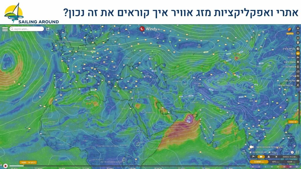 רקע הרצאה אתרי מזג אוויר